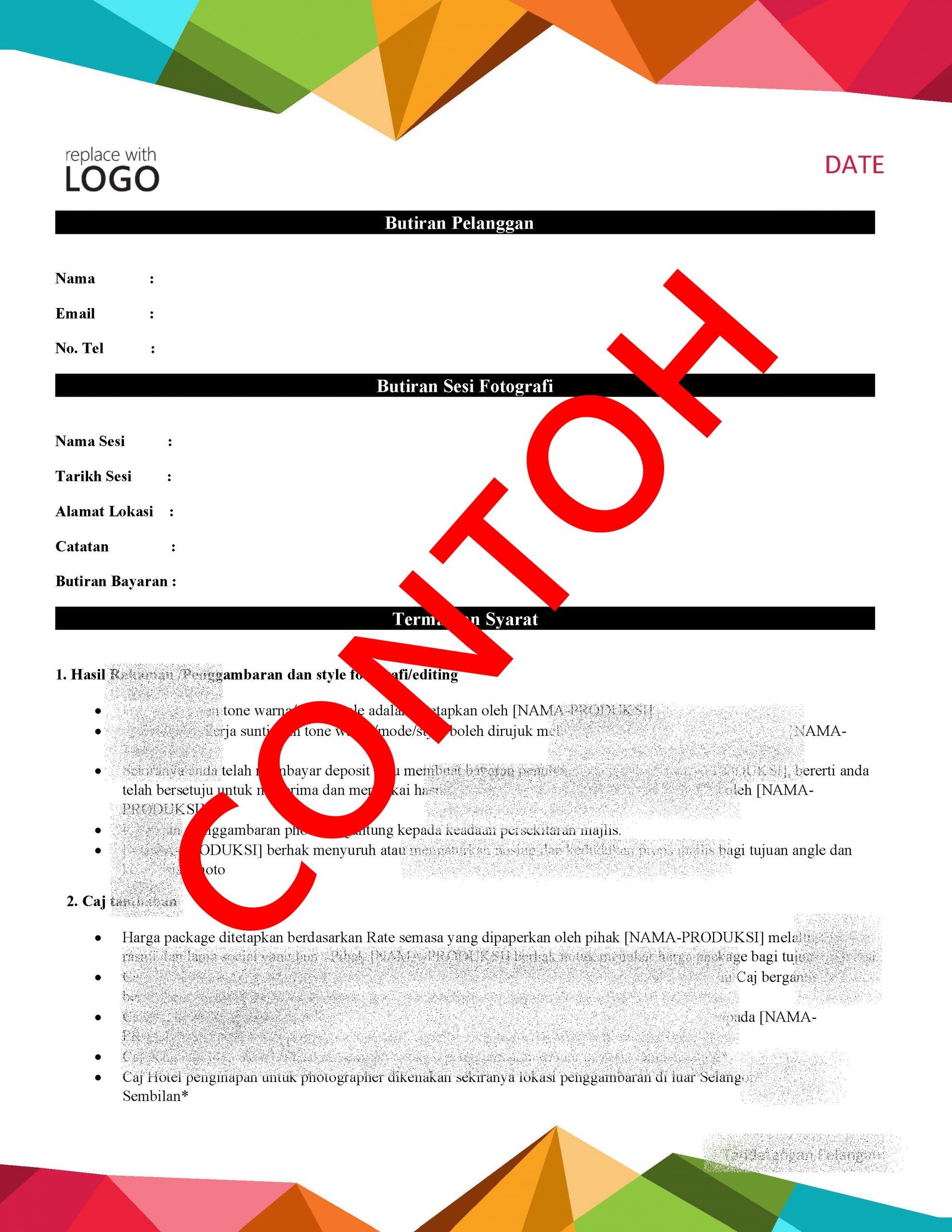 Template Agreement Photographer-Client - Image 3